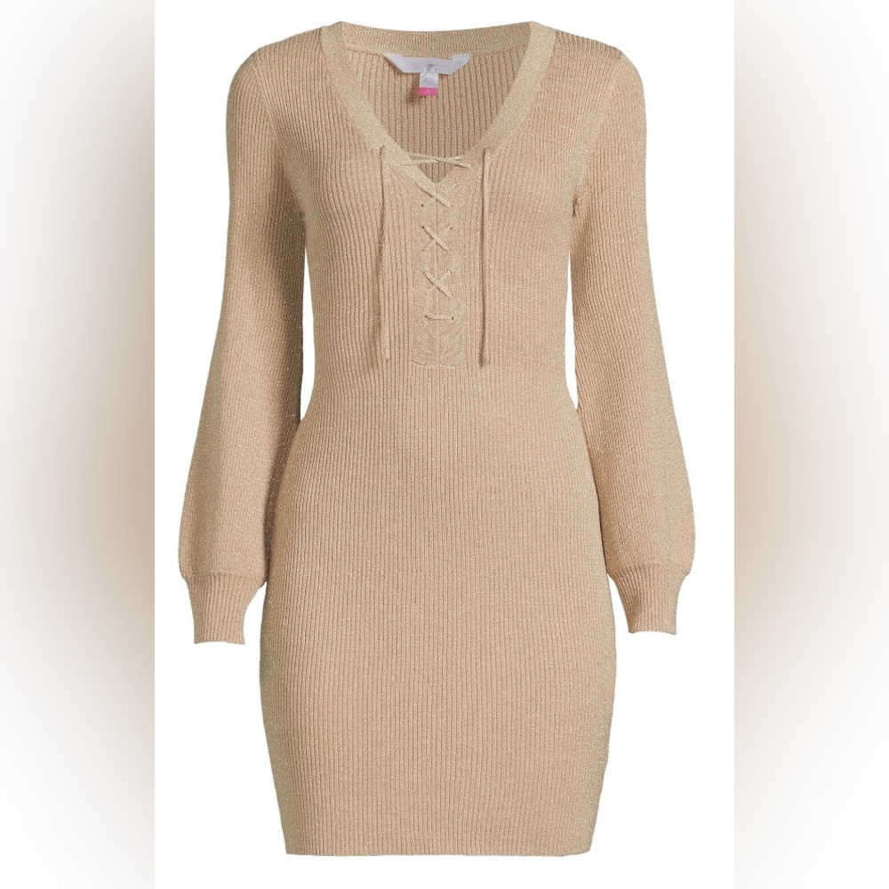 Juniors’ Lace Up Metallic Dress from No Boundaries NWT